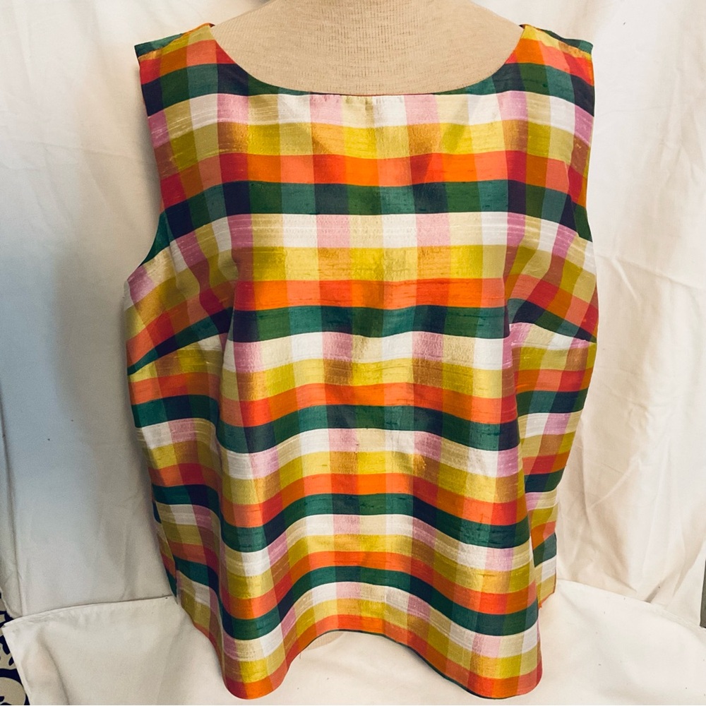 Women’s 18W Silk Dupioni Sleeveless Blouse
